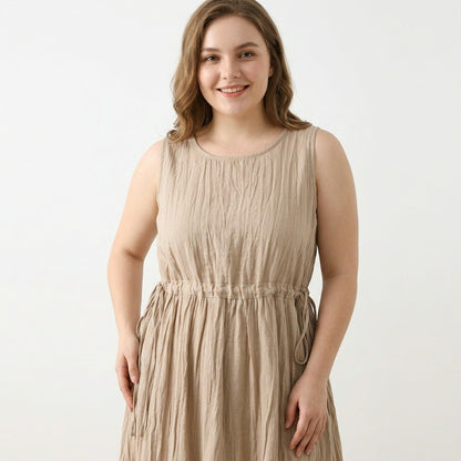 Robe midi à cordon en ramie lyocell - image 8