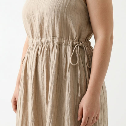 Robe midi à cordon en ramie lyocell - image 9