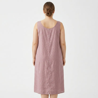 Robe midi décontractée sans manches en coton - image 11