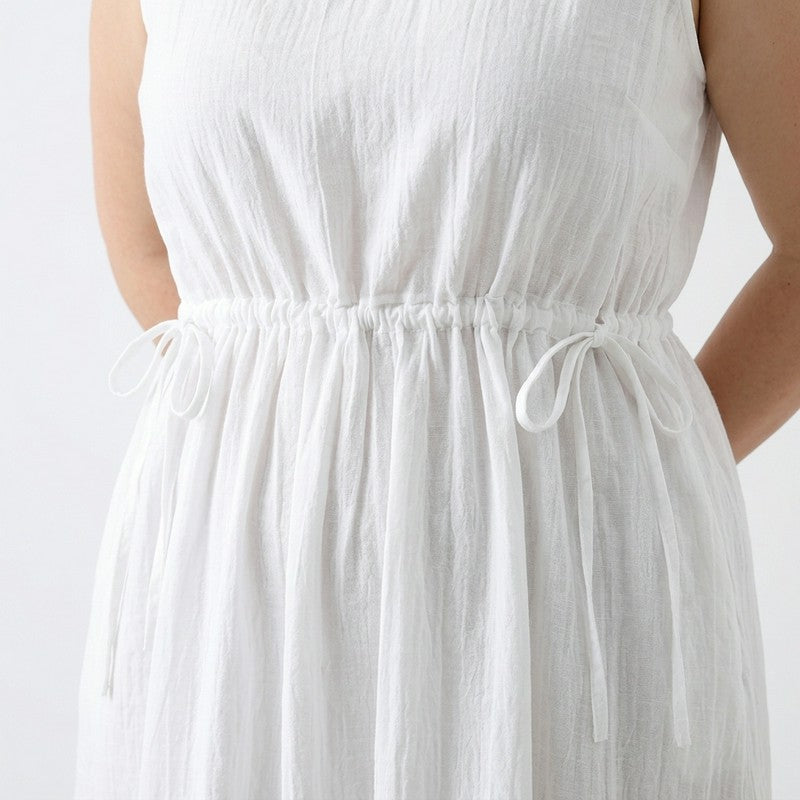 Robe midi à cordon en ramie lyocell - image 4
