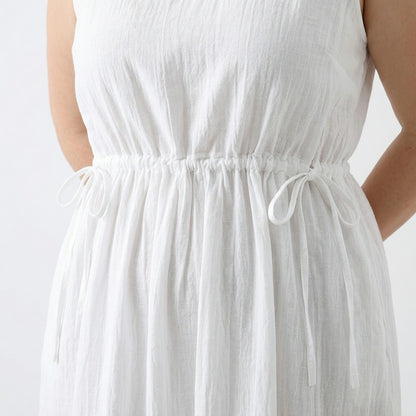 Robe midi à cordon en ramie lyocell - image 4