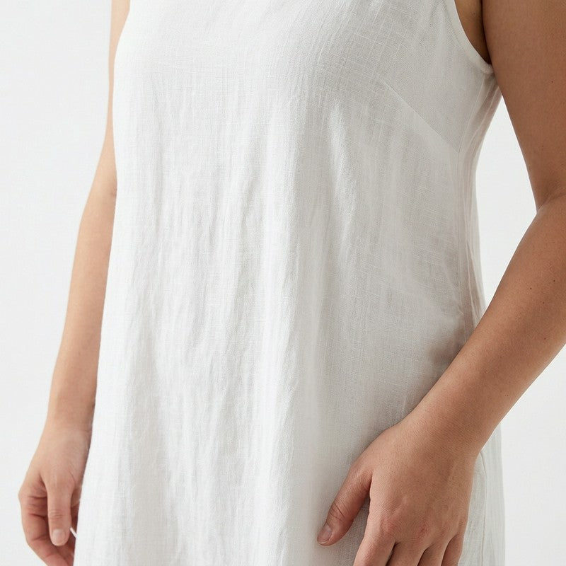 Robe midi décontractée sans manches en coton - image 9