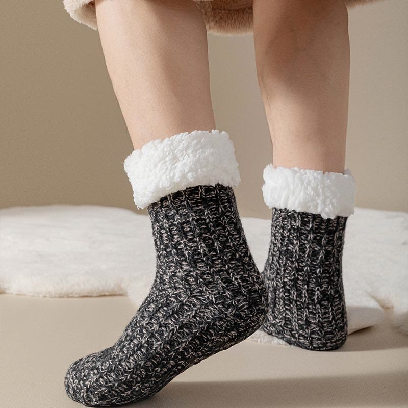 Chaussettes épaisses et confortables en polaire grande taille (2 paires) - image 9