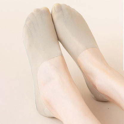 Chaussettes invisibles en soie glacée grande taille (5 paires)