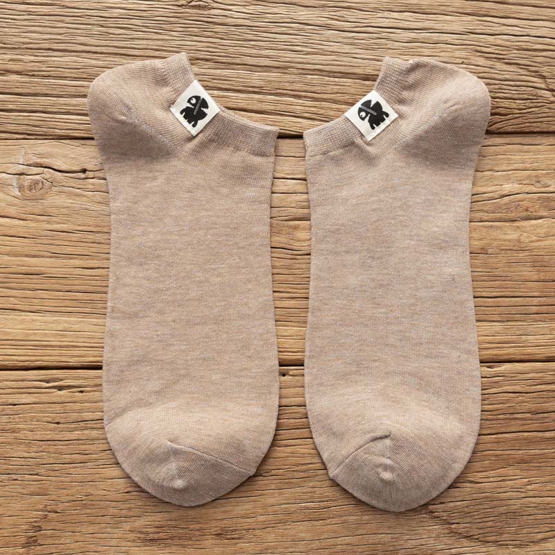 Chaussettes en coton à motifs amusants (3 paires) - 42-48 - Kaki - image 12