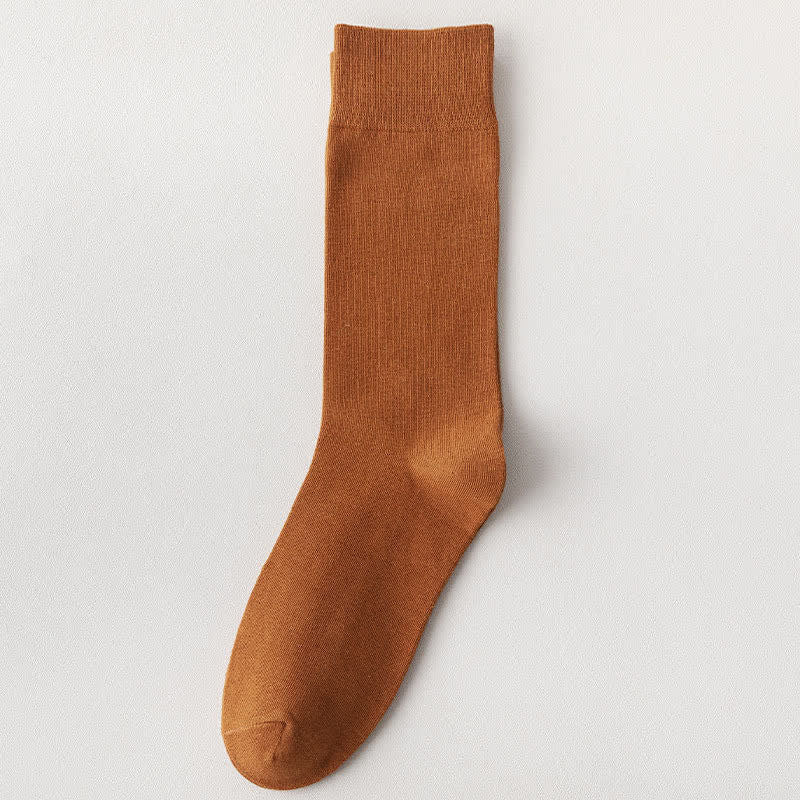 Chaussettes mi-mollet douces et résistantes (8 paires) - Orange - EU35-39 (US4.5-8) - image 15