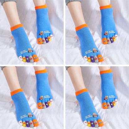 Chaussettes Plusock à motifs amusants (4 paires) - Cheville - Bleu - EU40-45 (US7-10) - image 19