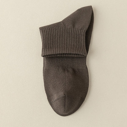 Chaussettes mi-mollet en maille sans couture grande taille (5 paires)