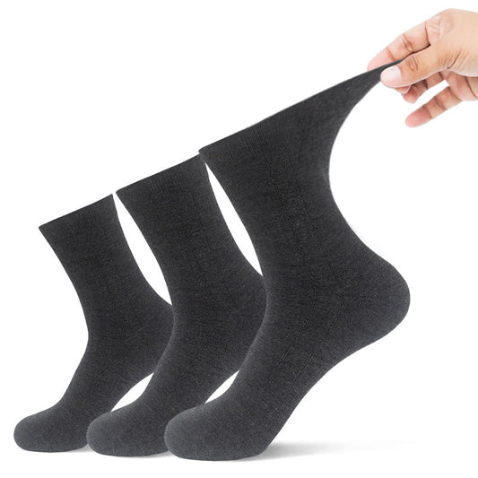 Chaussettes mi-mollet couleur pure grande taille (8 paires)