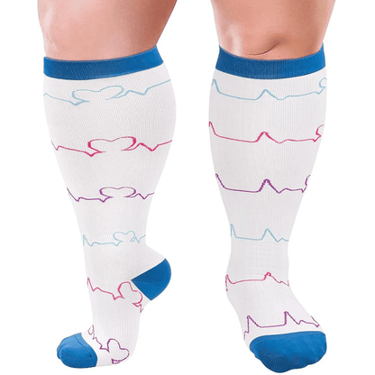 Chaussettes de compression grande taille à motif électrocardiogramme (3 paires) - image 10