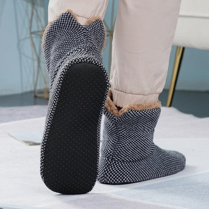Chaussettes antidérapantes en polaire grande taille (2 paires)