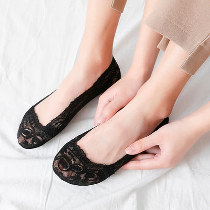 Chaussettes invisibles en dentelle Plusock (6 paires) - image 3