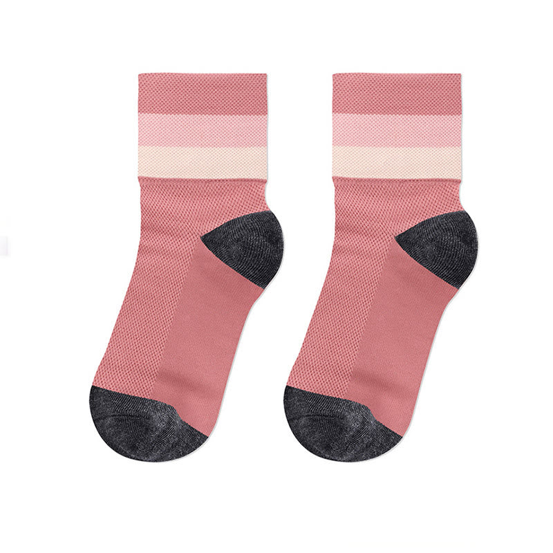 Chaussettes courtes respirantes couleur bonbon