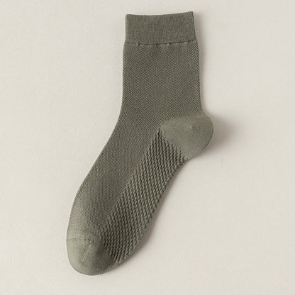 Chaussettes en maille de coton (5 paires) - Vert armée - EU39-46 (US5-12) - image 24