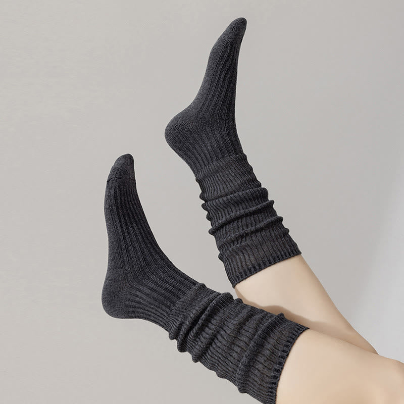 Chaussettes souples élégantes de couleur unie (3 paires)