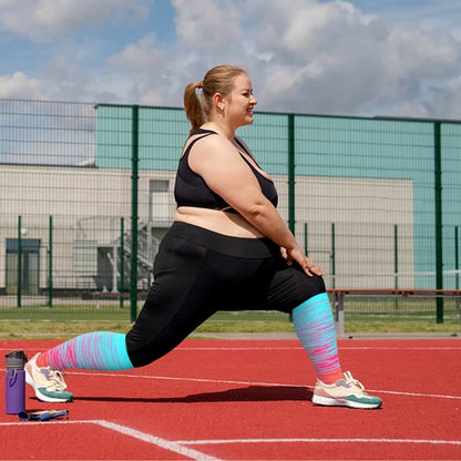 Chaussettes de compression Plusock à rayures vives, grandes tailles 2XL à 7XL - image 6