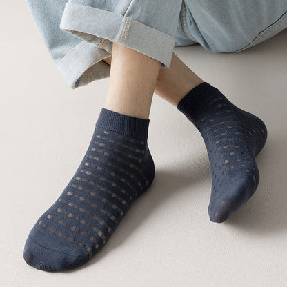 Chaussettes basses en maille ajourée (7 paires) - image 5