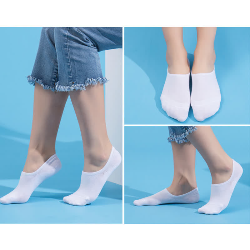 Chaussettes invisibles en coton antidérapant (4 paires) - image 5