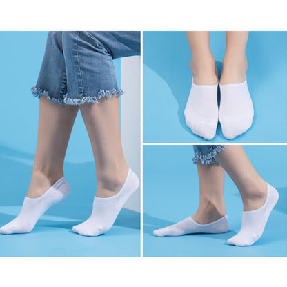 Chaussettes invisibles en coton antidérapant (4 paires) - image 5