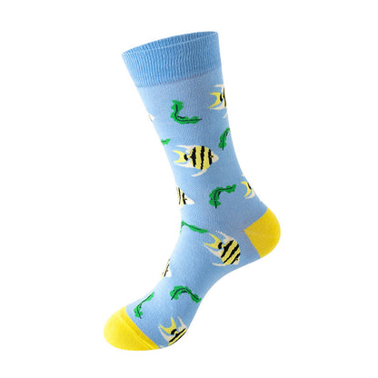 Chaussettes montantes à motifs créatures marines (5 paires) - image 4