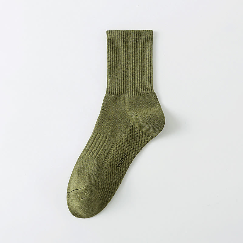 Chaussettes épaisses unies (5 paires) - Vert armée - UE40-48 (US7-13) - image 9