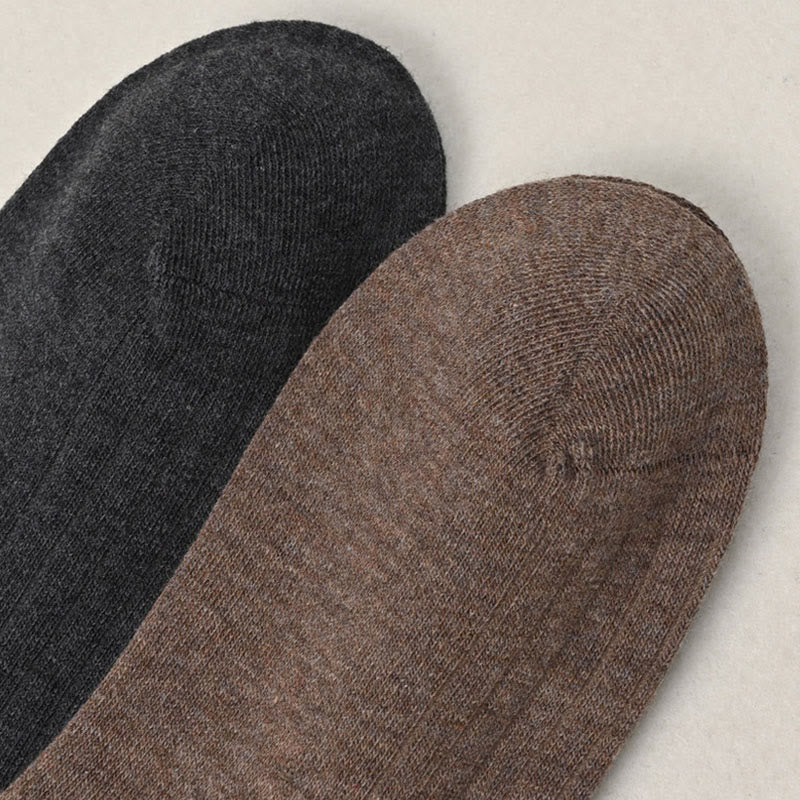 Chaussettes hautes de couleur unie (2 paires)