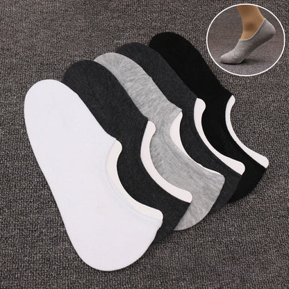 Chaussettes invisibles confortables en coton grande taille (6 paires)