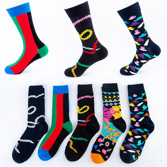Chaussettes à motifs abstraits grande taille (5 paires)