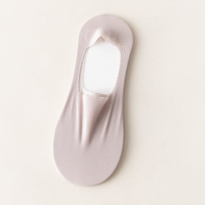 Chaussettes invisibles en soie glacée grande taille (5 paires)