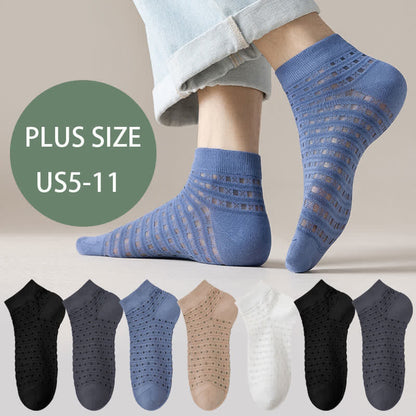 Chaussettes basses en maille ajourée (7 paires) - image 0