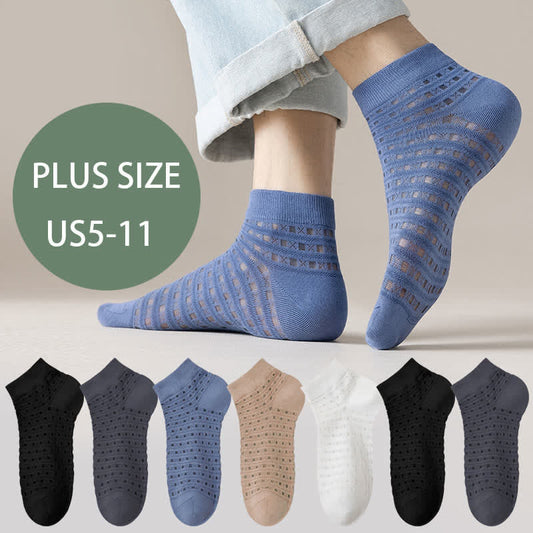 Chaussettes basses en maille ajourée (7 paires) - image 0