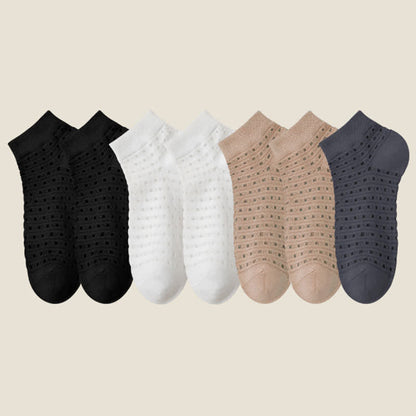 Chaussettes basses en maille ajourée (7 paires) - Noir*2+Blanc*2+Kaki*2+Gris foncé*1 - EU38-44 (US5-11) - image 19