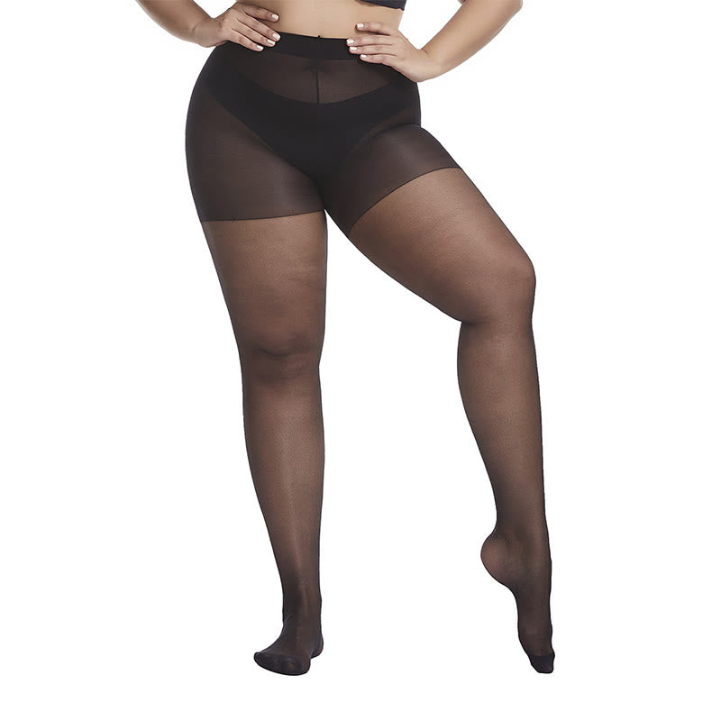 Collants transparents taille haute grande taille (3 paires) - image 4