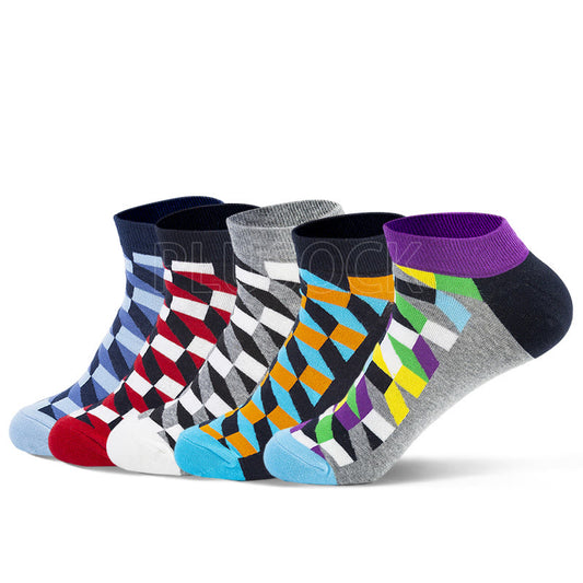 Chaussettes à motifs diamants grande taille (5 paires)