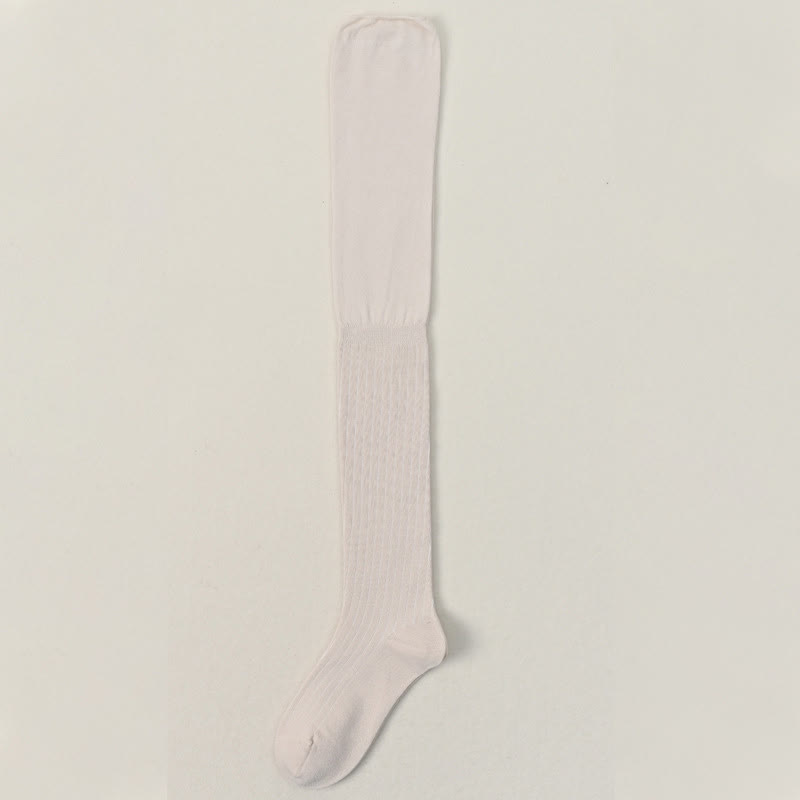 Chaussettes hautes de couleur unie (2 paires)