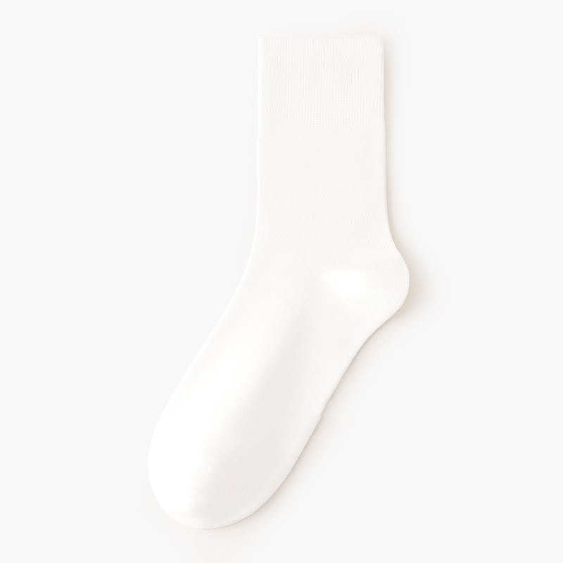 Chaussettes hautes élastiques de couleur unie (5 paires)