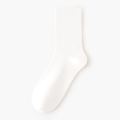 Chaussettes hautes élastiques de couleur unie (5 paires)