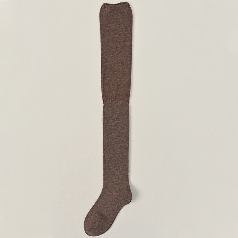 Chaussettes hautes de couleur unie (2 paires)