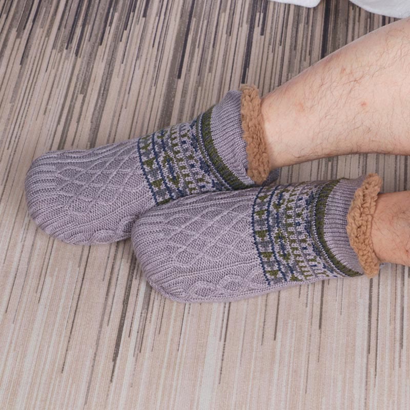 Chaussons-chaussettes tricotés épais grande taille - image 10