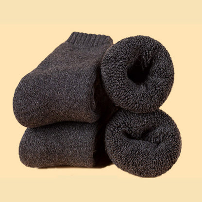 Chaussettes d'hiver épaisses, isolantes et chauffantes, grandes tailles (5 paires) - Gris foncé - EU37-45 (US4-11) - image 16