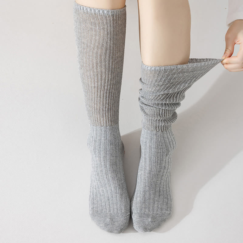 Chaussettes souples élégantes de couleur unie (3 paires) - image 11