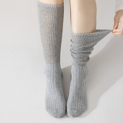 Chaussettes souples élégantes de couleur unie (3 paires)