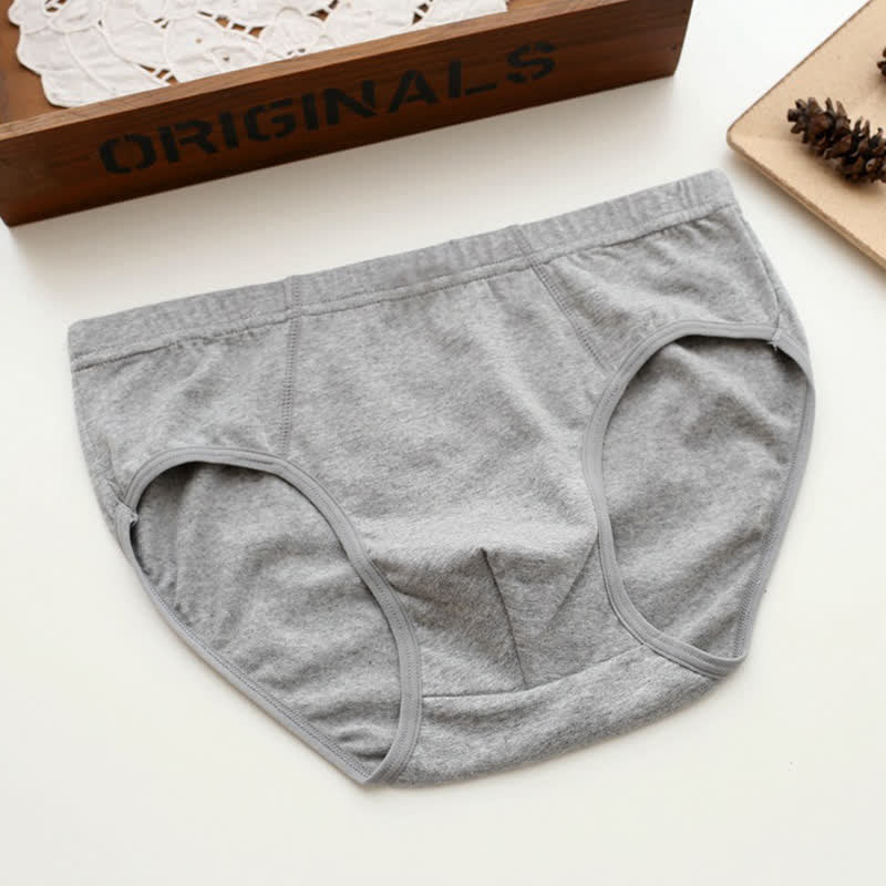 Lot de 2 slips taille haute en coton extensible uni - Gris - 6XL - image 1