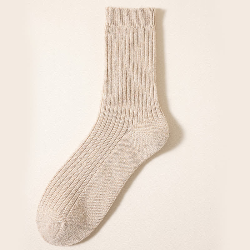 Chaussettes hautes unies grandes tailles (6 paires) - Kaki - UE39-46 (US6-12) - image 9