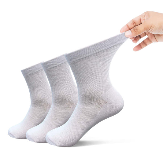 Chaussettes montantes sans coutures (3 paires) - 42-48 - Blanc - image 0