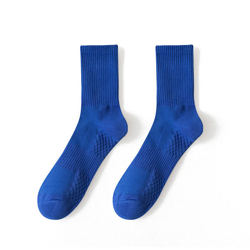Chaussettes mi-mollet respirantes et solides Plusock (4 paires) - EU43-48 (US6-12) - Bleu - image 5
