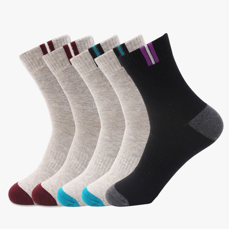 Chaussettes en coton respirant et aéré (3 paires) - 43-48 - Noir et gris - image 1