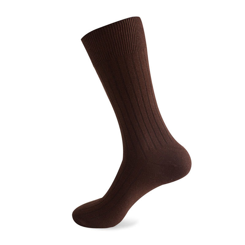 Chaussettes montantes à rayures unies Plusock (3 paires) - Café - EU46-50 (US12-15) - image 14