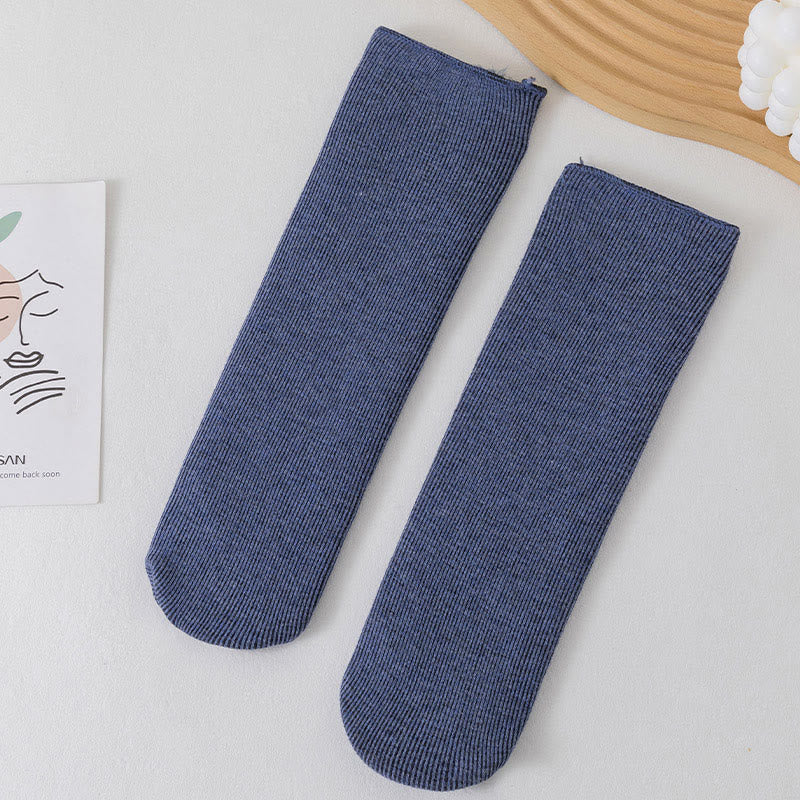 Chaussettes polaires unies grandes tailles (6 paires) - Bleu - EU34-45 (US1-11) - image 15
