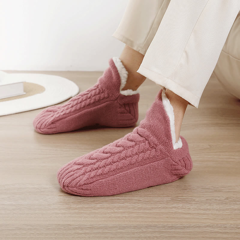 Chaussettes antidérapantes grande taille (2 paires) - Rose - EU36-39 (US3-6) - image 6